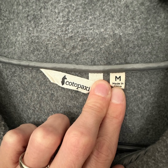 Cotopaxi TECA snap fleece pullover men’s medium volcanic action gray - Picture 5 of 6